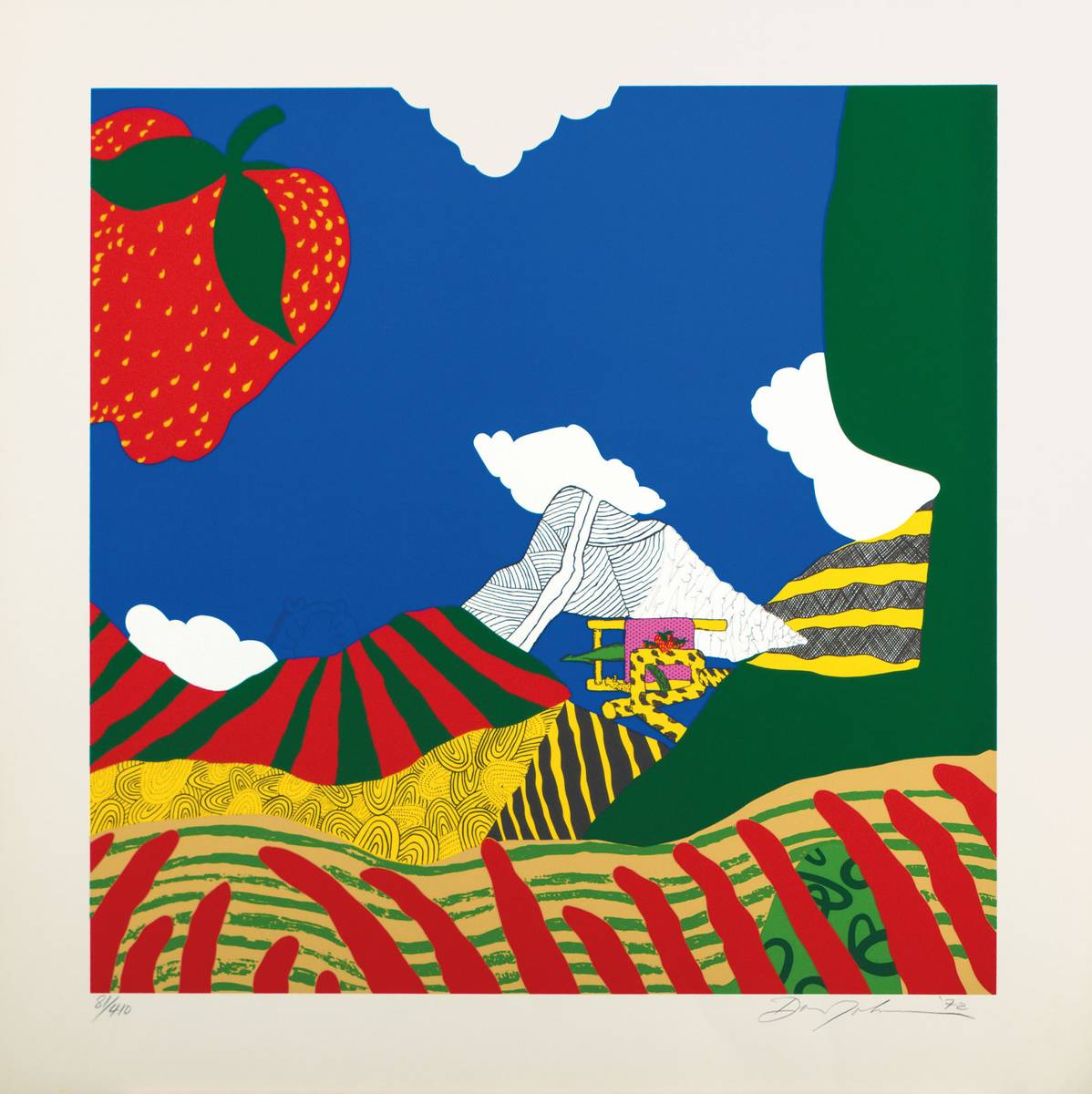 unbekannter Künstler, Farbserigraphie, sign., dat. 72, num. 81/410, Blattgr. 61x61 cm