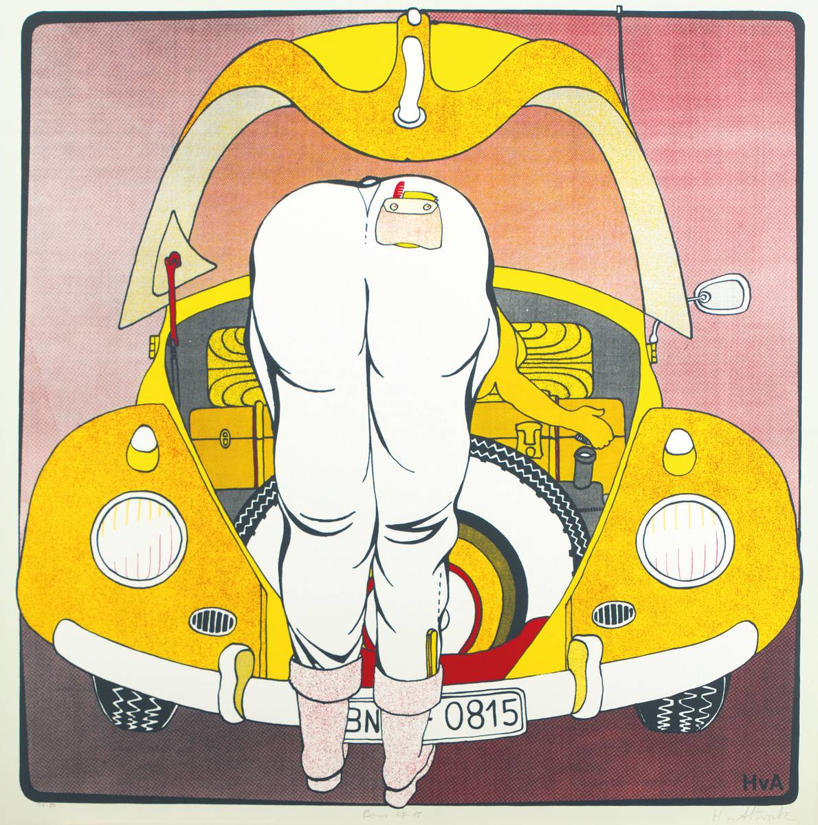 Hartmut von Altrock, geb. 1931, Farbserigraphie, sign., num. 77/80, dat. Bonn08-15, Blattgr. 55x55 cm