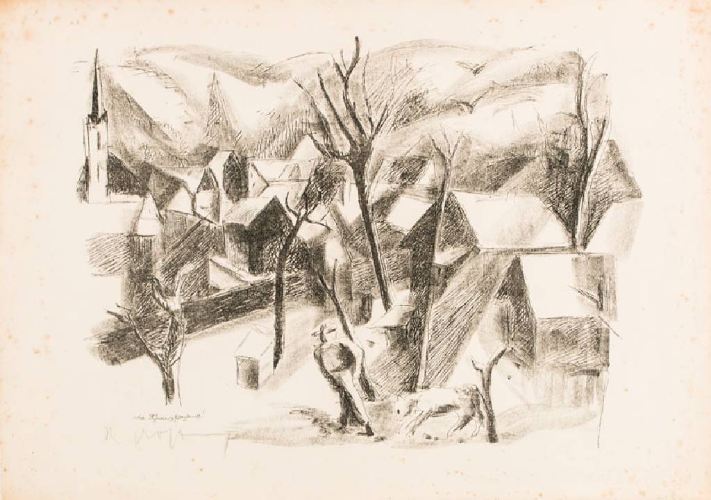 Rudolf Grossmann, 1882-1941, Radierung, Blattgr. 37x51 cm, Ränder stockfleckig