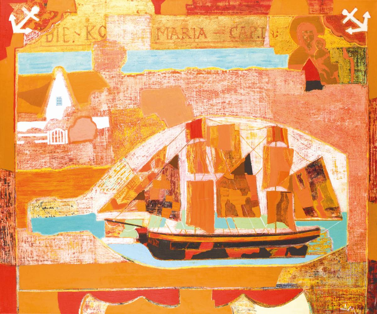 Dimitar Petrov, geb. 1969 Bulgarien, ohne Titel, Mischtechnik/Lwd, sign., 100x120cm