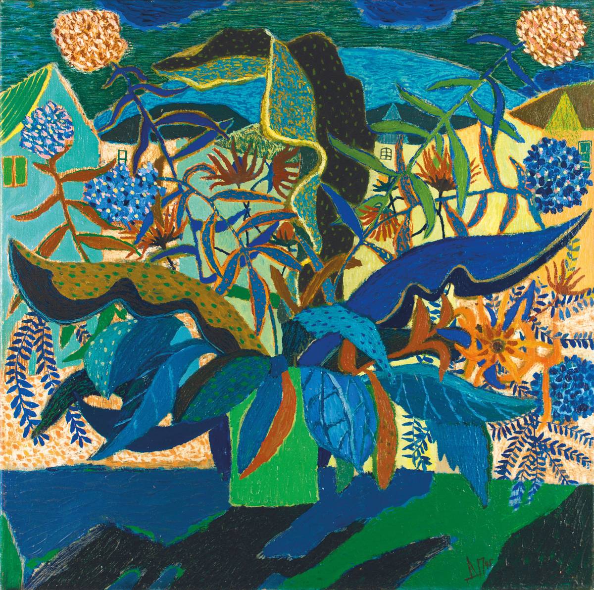 Dimitar Petrov, geb. 1969 Bulgarien, ohne Titel, Mischtechnik/Lwd, sign., 80x80cm