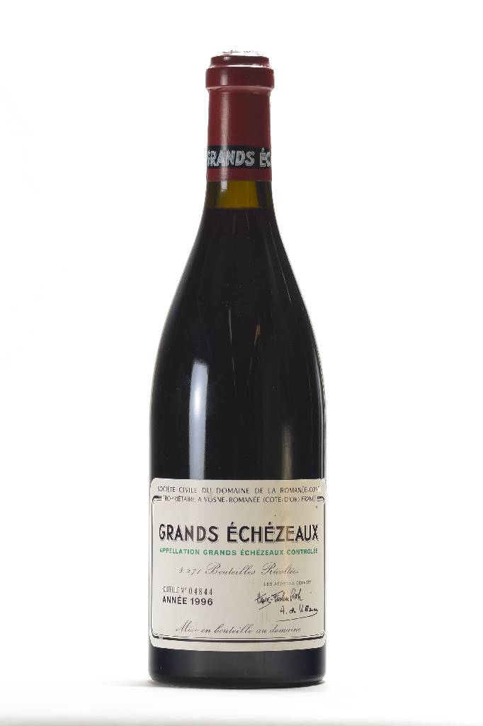 1 Flasche 1996 Grands Echezeaux Domaine de la Romanee Conti, Cote-D'Or, Grand Cru, ca. 75 cl, 13% vol., Abstand zwischen Kapsel und Wein: ca. ...