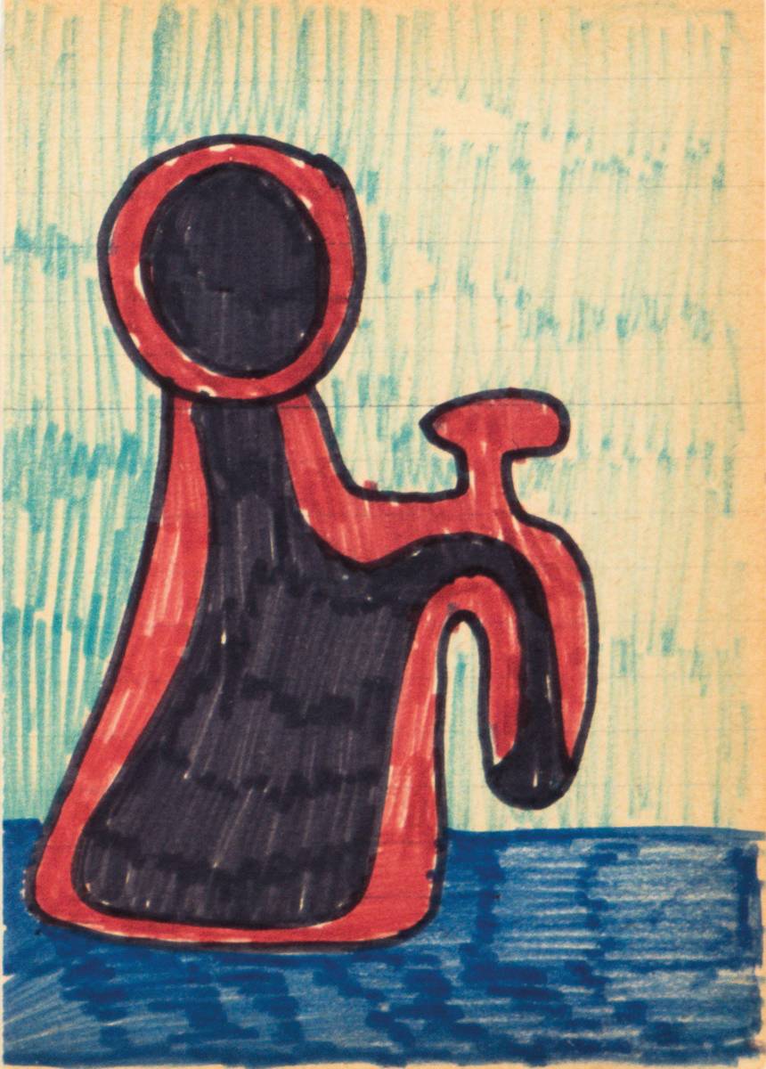 Detail o: A.R. Penck, geb. 1939, Serie aus 20 Farb- Zeichnungen, je 9,8 x 13,8 cm, teils gerahmt