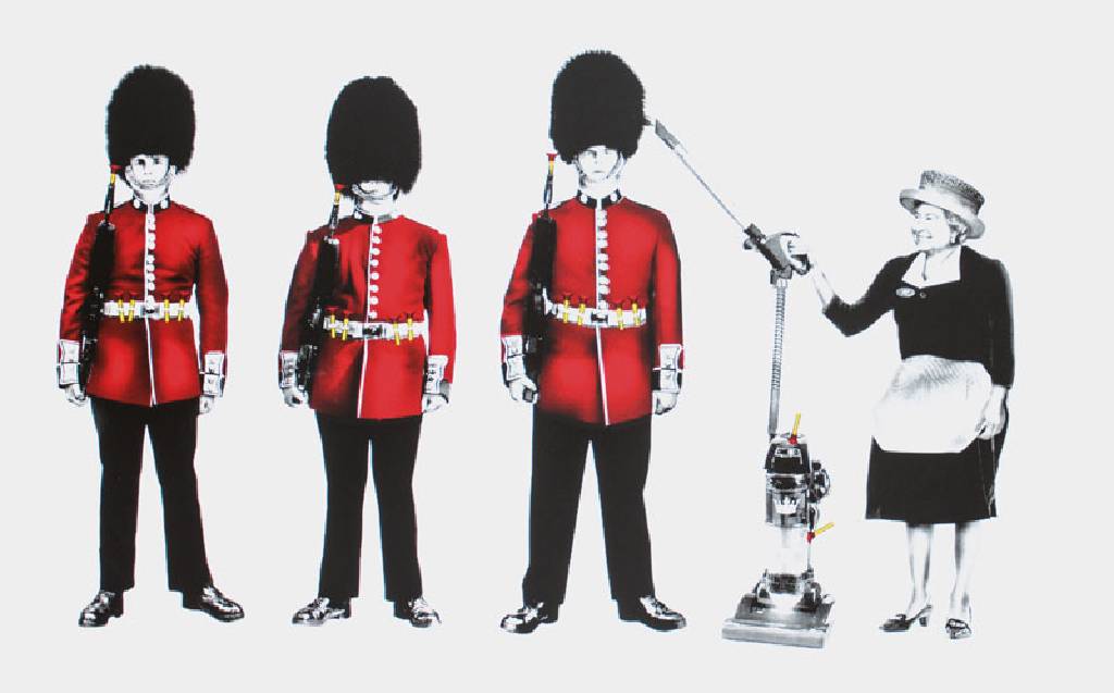 Mr. Brainwash, geb. 1966, Vakuum Queen, Farbsiebdruck, sign., num.37/65, dat. 2013, verso Daumenabdruck, Blattgr. 71x117 cm