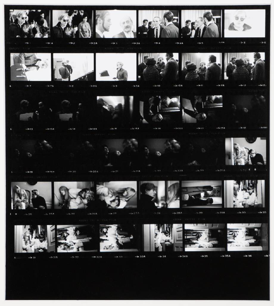 Nat Finkelstein, 1933-2009, zwei Silbergelatine-Abzüge, Contact sheets, Warhol at the Factory & At Cordier and Ekstrom Gallery with Marcel Duchamp, ...