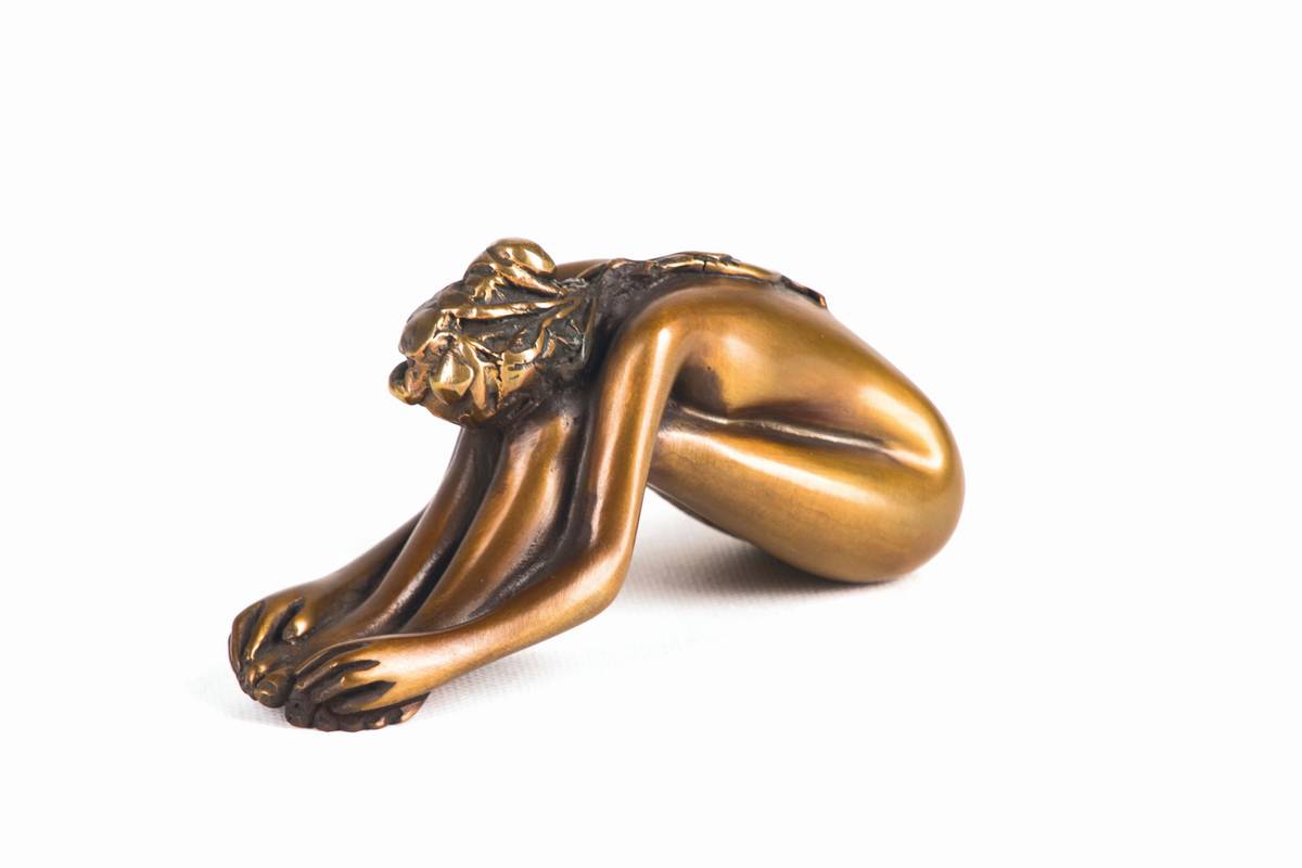 Bruno Bruni, geb. 1935 Gradara, Undine, Bronzeskulptur, sign., num. 1137/1250, L. 14,5 cm, inkl. Zertifikat