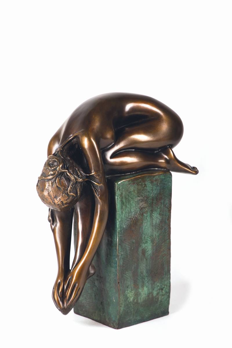 Bruno Bruni, geb. 1935 Gradara, La Spina, 1999, Bronzeskulptur auf dunklem Sockel, sign., num. 214/640, H. 31 cm mit Sockel, inkl. Zertifikat