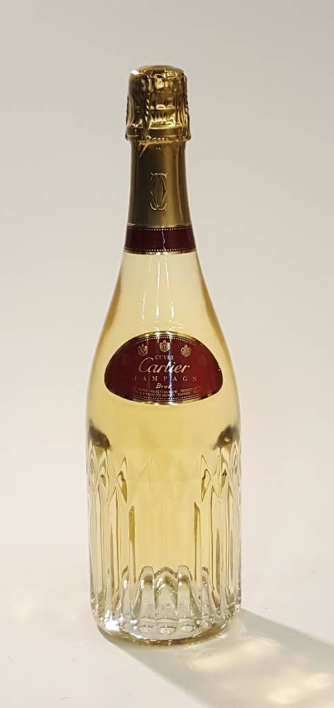 1 Flasche Cartier Champagner Brut, ca. 75 cl, 12 % Vol., Pommery, unverkostet, Abstand zwischen Flaschenboden und Champagner: ca. 1,7cm, selten im ...
