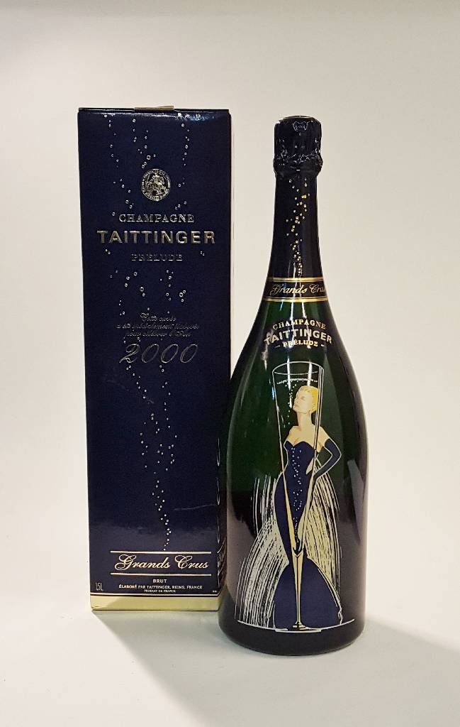 1 Magnumflasche 2000 Taittinger Champagne Prelude Grand Crus, Reims, Brut, ca. 150 cl,Abstand zwischen Flaschenboden und Champagner:ca. 2 cm, ...