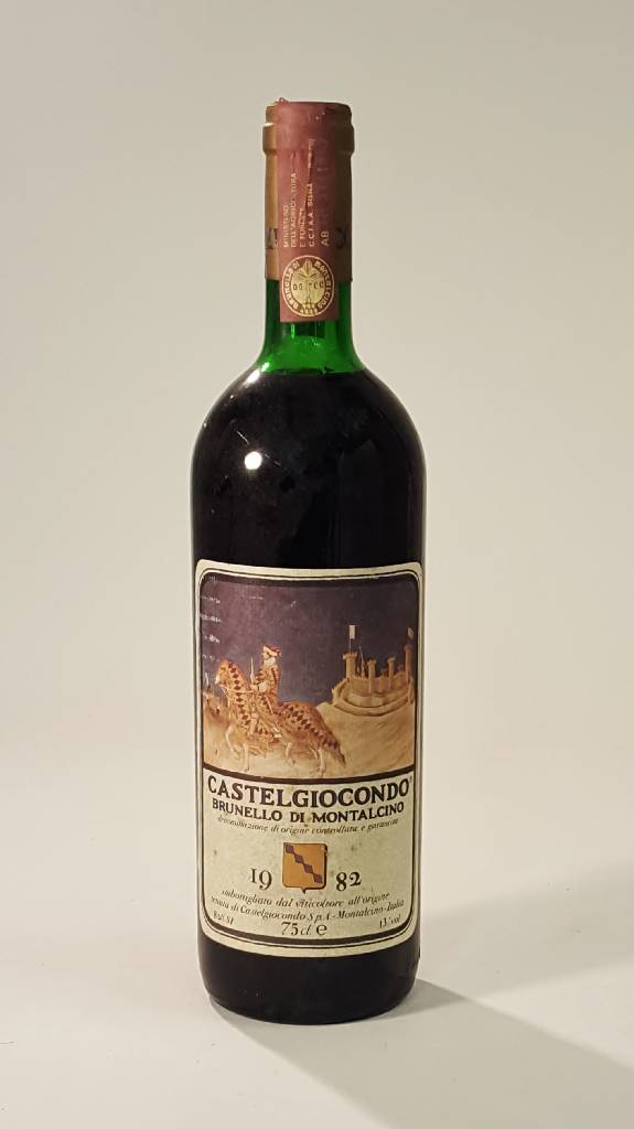 6 Flaschen 1982 Marchesi de Frescobaldi Castelgiocondo Brunello di Montalcino, je ca. 75 cl, 13 % Vol., unverkostet, Füllstände: je ca. top ...