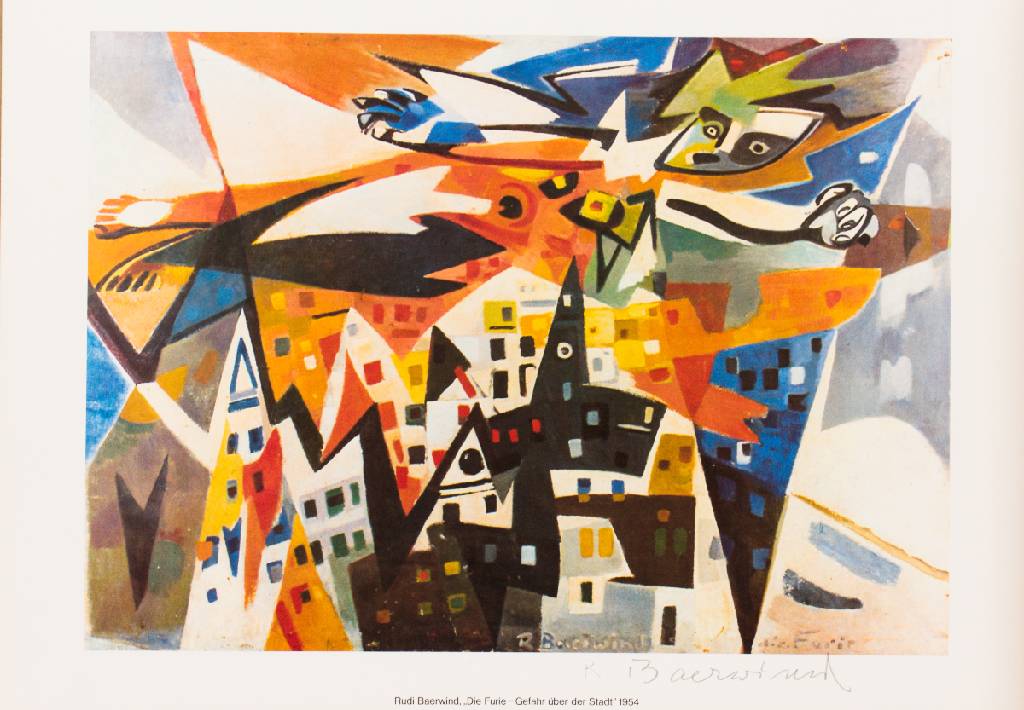 Detail c: Rudi Baerwind, 1910-1982, Künstlermappe, Innenseite signiert, mit 15 Offsets, je handsign., Blattgr. 40x55 cm