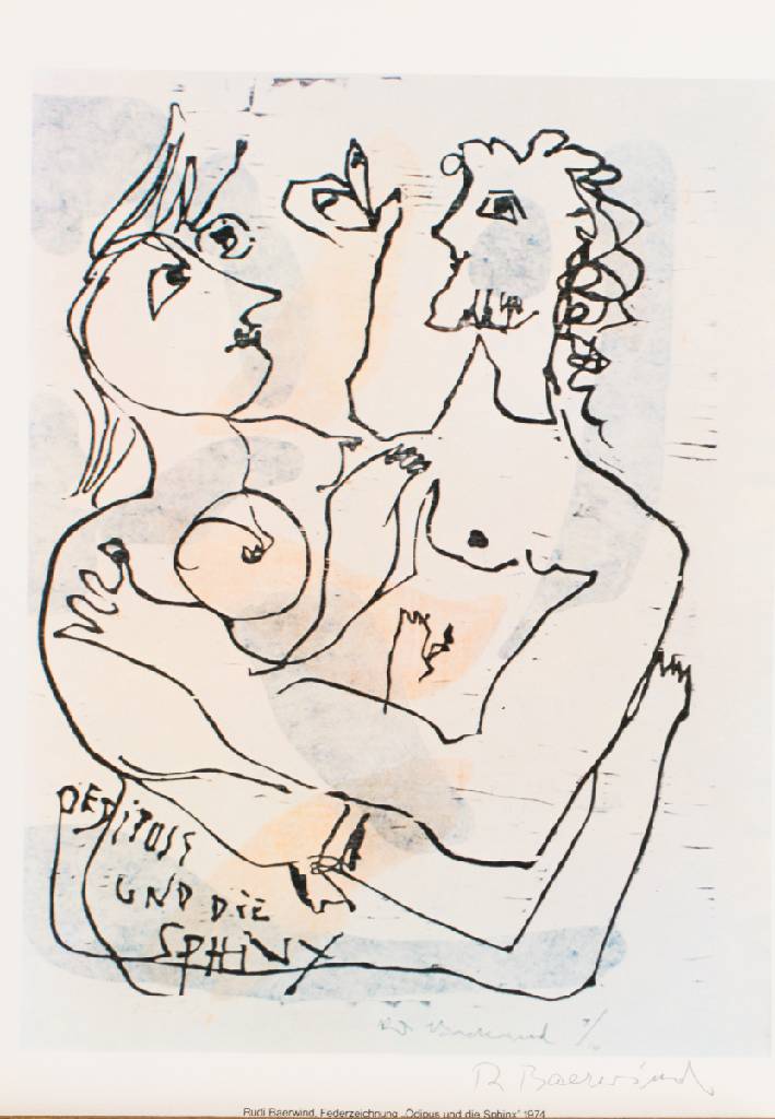 Detail h: Rudi Baerwind, 1910-1982, Künstlermappe, Innenseite signiert, mit 15 Offsets, je handsign., Blattgr. 40x55 cm