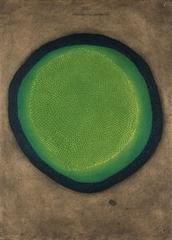 Arthur Luiz Piza, geb. 1928, La grande verte, Farbaquatinta, handsign, num. 45/99, verso betitelt, Blattgr. 78x58 cm, unter Glas gerahmt, leichte ...