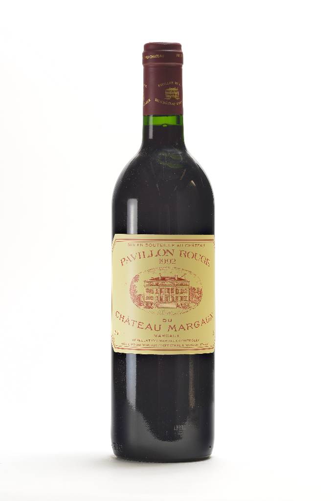 6 Flaschen 1992 Pavillon Rouge, Zweitwein von Chateau Margaux, Margaux, je ca. 75 cl, 12,5 % Vol., Füllstände: je ca. into neck, unverkostet, sehr ...