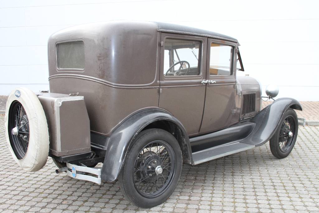 Detail a: Ford A, Fahrgestellnummer: SF4055PA, BJ 1929, 21 kW/ 29 PS, 4-Zylinder, Schaltgetriebe, grau, beige, Unbedenklichkeitsbescheinigung für die ...