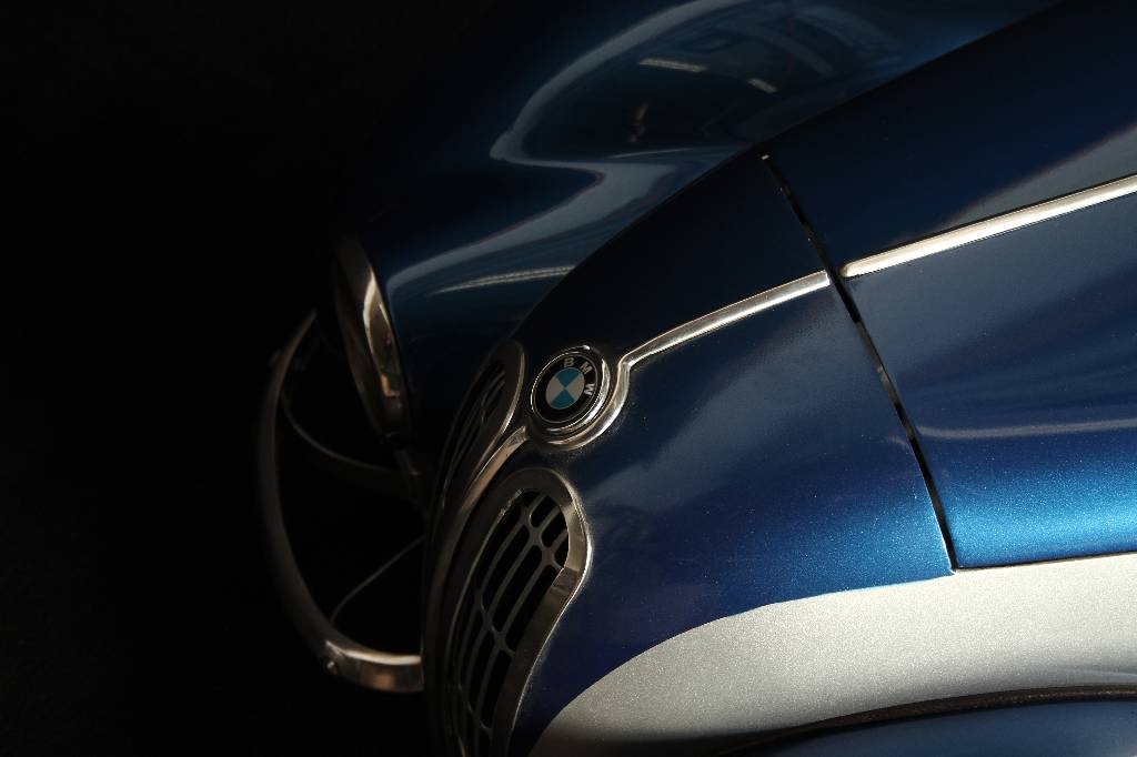 Detail c: BMW 327 Kinderauto, 1-Zylinder, blau/silber, von 2014-2016 handgefertigtes Kinderauto, absolutes Einzelstück