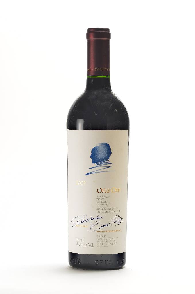 2 Flaschen 2007 Robert Mondavi Opus One, Baron Philippe de Rothschild, Napa Valley, je ca. 75 cl, 14,5 & Vol., unverkostet, Füllstände: je ca. into ...