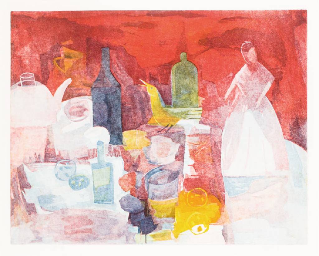 Yoshi Takahashi, 1943-1998, Lithografie, sign., num. 89/95, ca. 55x40 cm, PP, unter Glas gerahmt