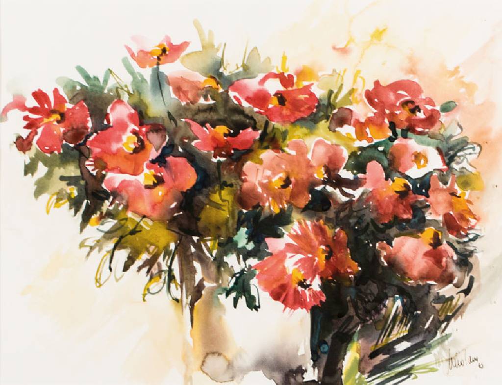 Alfred Nicolaus, Pfälzer Künstler, Aquarell, sign., dat. (19)93, 60x80 cm, PP unter Glas gerahmt