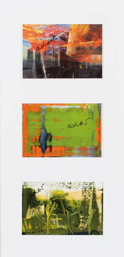 Gerhard Richter, geb. 1932 Dresden, Konvolutaus drei Lithografie-Karten, "Holländische Seeschlacht", "Abstraktes Bild" und ...