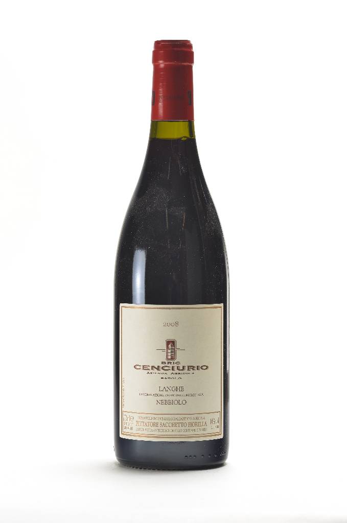 12 Flaschen 2008 Bric Cencurio Nebbiolo, Langhe, je ca. 75 cl, 14 % Vol., unverkostet, Abstände zwischen Kapsel und Wein: je ca. 1,2 cm, selten im ...