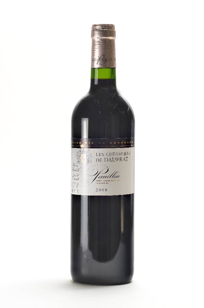 12 Flaschen 2008 Les Chevalier De Dauprat, Pauillac, je ca. 75 cl, 13 % Vol., unverkostet, Füllstände: je ca. into neck, selten im Angebot, im ...