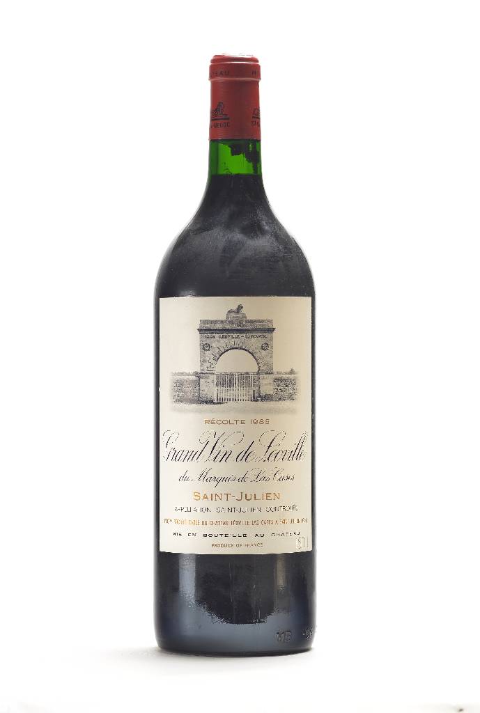 1 Magnum-Flasche 1985 Chateau Leoville- Las Cases, Saint-Julien, ca. 150 cl, Füllstand: ca. into neck, sehr guter Erhaltungszustand, in dieser ...