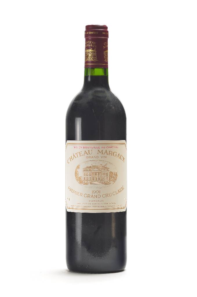 1 Flasche 1991 Chateau Margaux, Margaux, Premier Grand Cru Classe, je ca. 75 cl, 12,5 %, unverkostet, sehr guter Erhaltungszustand, Füllstand: ca. ...
