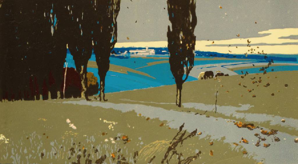 Baer, zeitgenössischer Künstler, Farbserigraphie, sign., ca. 35x61 cm, PP, unter Glas gerahmt