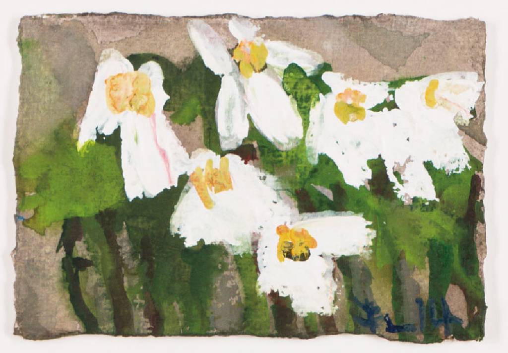 Klaus Fußmann, geb. 1938 Velbert, Aquarell/ Gouache auf handgeschöpftem Büttenpapier, handsign., ca. 10x15 cm, unter Glas gerahmt