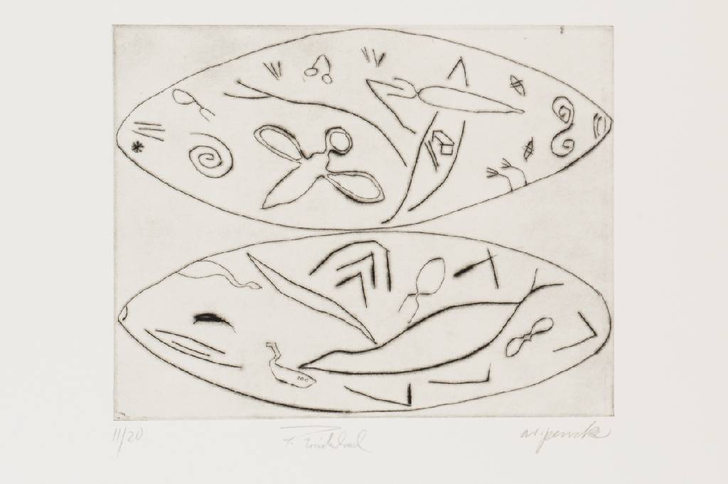 A.R. Penck & F. Breitenbruch, Radierung, sign., num. 11/20, Platte