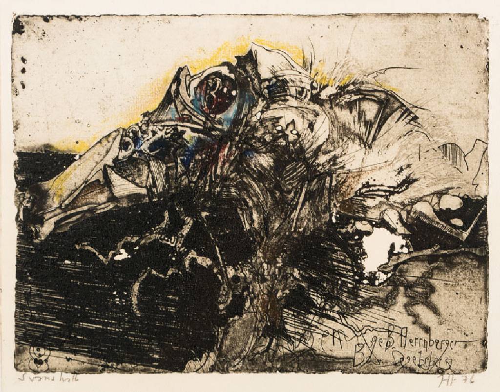 Horst Janssen, 1929-1995, Radierung, handsign., Platte ca. 17,5x23 cm