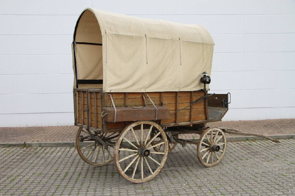 Detail a: Westernplanwagen, süddeutsch, um 1900/10, Einspänner, Wagnerarbeit, Gestell Eisen, Holzaufbau Kiefer, Trag- u. Aufbauteile Eiche, einfache ...