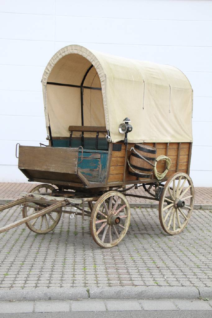 Detail d: Westernplanwagen, süddeutsch, um 1900/10, Einspänner, Wagnerarbeit, Gestell Eisen, Holzaufbau Kiefer, Trag- u. Aufbauteile Eiche, einfache ...