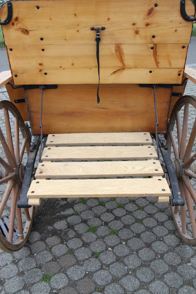 Detail d: Jagdwagen, deutsch, um 1900/10, Einspänner, Wagnerarbeit von guter Qualität, Gestell Eisen, doppelte Plattfederung, original Bremsen intakt, ...
