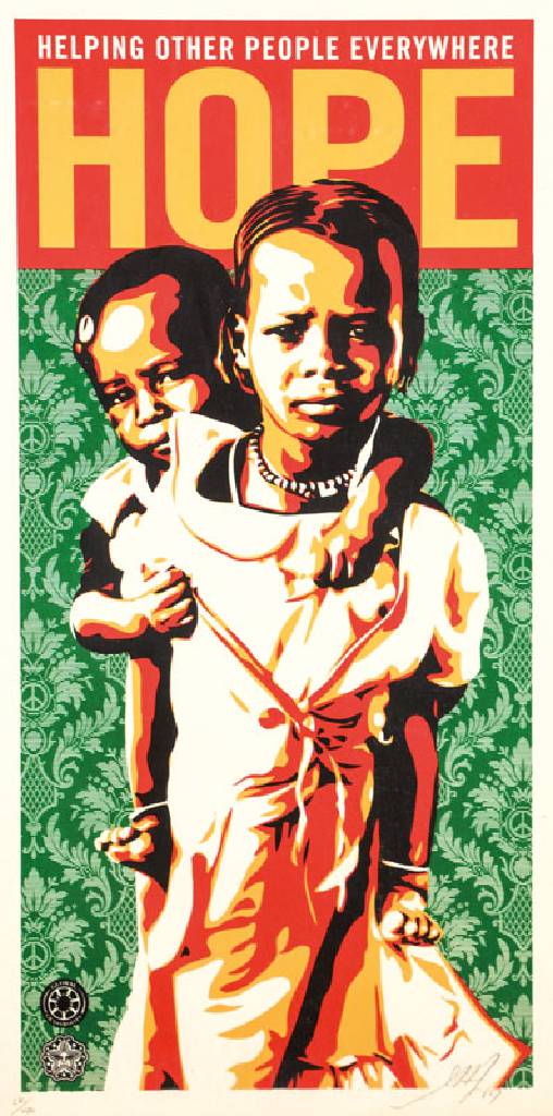 Shepard Fairey, geb. 1970, Hope, Farbsiebdruck, sign., num. 281/400, Blattgr. 61,5x30 cm