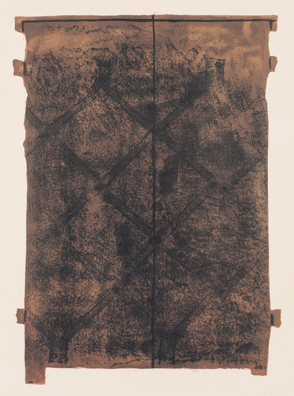 Antoni Tapies, 1923-2012, Farblithografie, handsign., num. 20/75, li untere Ecke Druckstempel der Erker Presse St. Gallen, Blattgr. 75x57 cm, unter ...