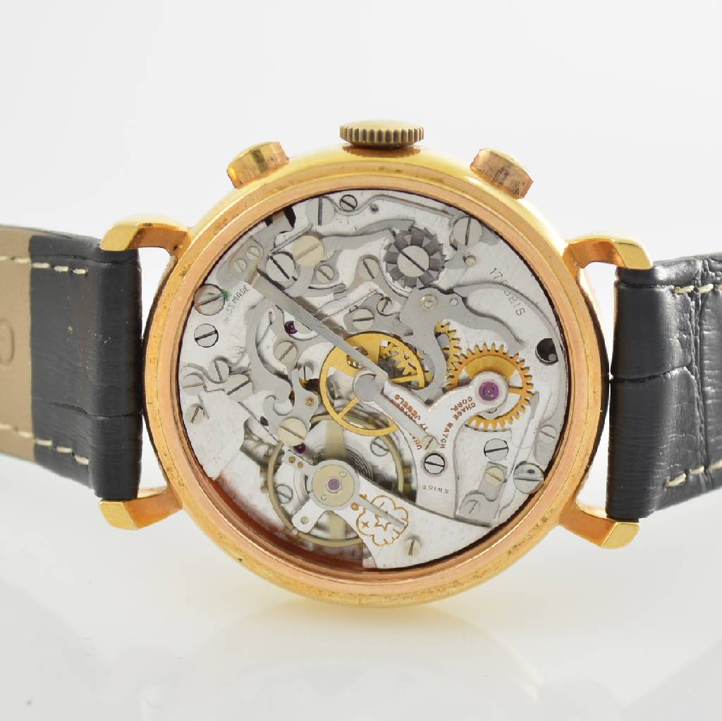 Detail f: DUBEY & SCHALDENBRAND Index-Mobile Armbandchronograph mit Semi-Rattrapante, Schweiz um 1990, Handaufzug, verg. Gehäuse, vers. Zifferbl. m. arab. ...