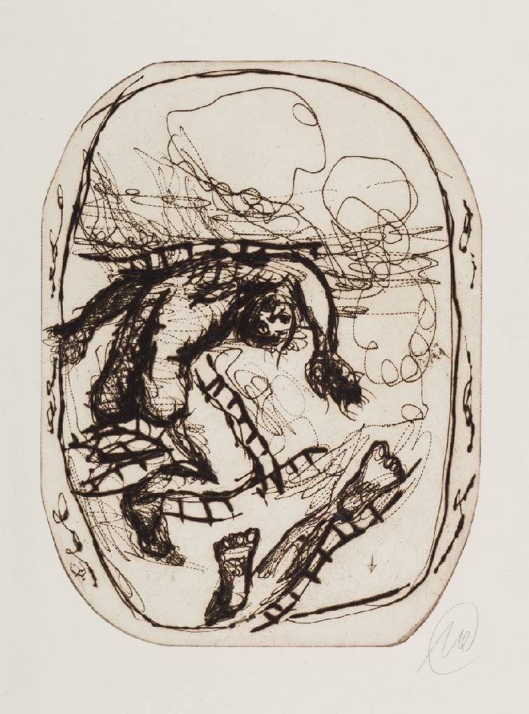 Markus Lüpertz, geb. 1941, Radierung auf handgeschöpftem Nepal-Büttenpapier, handsign., Auflage 10, Exemplar außerhalb der Auflage, Hrsg: ...