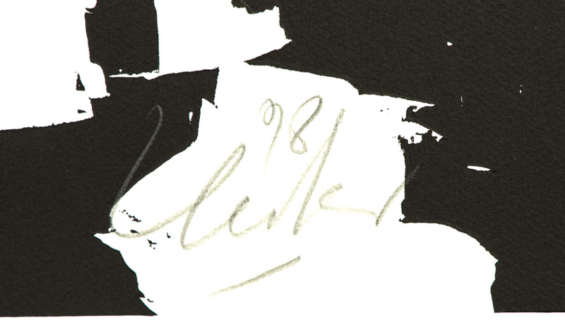 Detail a: Günther Uecker, geb. 1930, aus der Reihe "Lichtungen", Holzschnitt auf Arches Büttenpapier, handsign., num. 8/100, Hrsg. Erker Presse St. ...