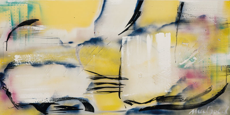 Rainer Magold, geb. in Karlsruhe, Acryl/Lwd, sign., ca. 60x120 cm