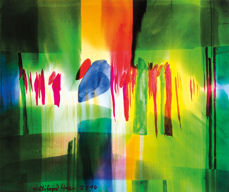 Willibrord Haas, geb. 1936 Schramberg, Giclee auf Leinwand, sign., dat. 2014, Motiv ca. 46,5x54,5 cm, gesamt 54x61 cm