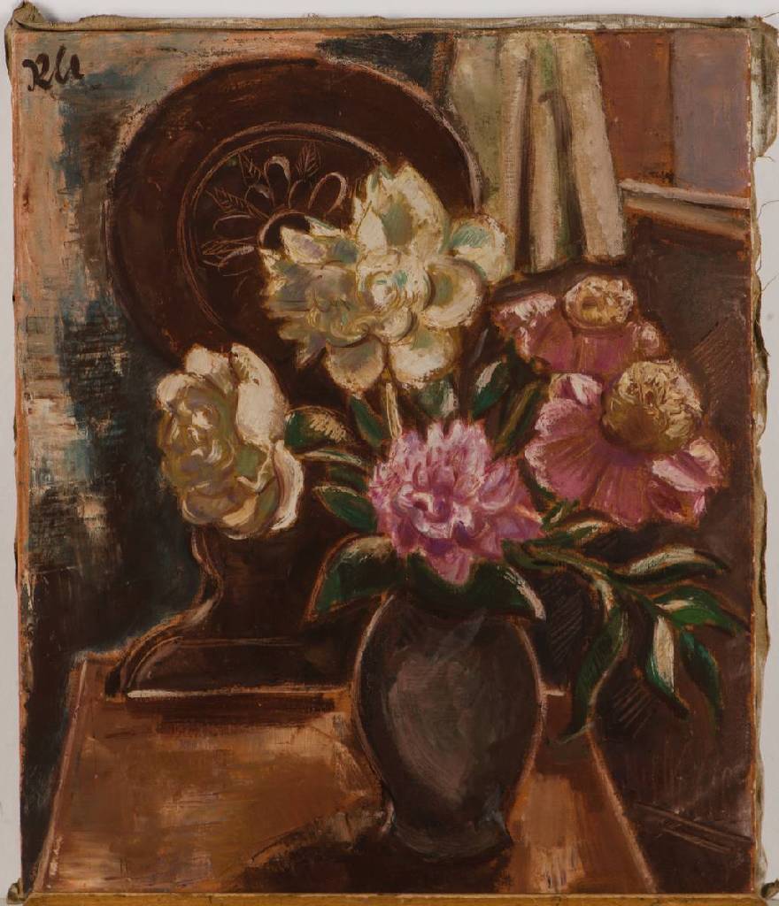 Rolf Müller-Landau, 1903-1956, Stillleben, Blumen in Vase, Öl/Lwd, um 1934-36, links obenmonogram., 60x50 cm