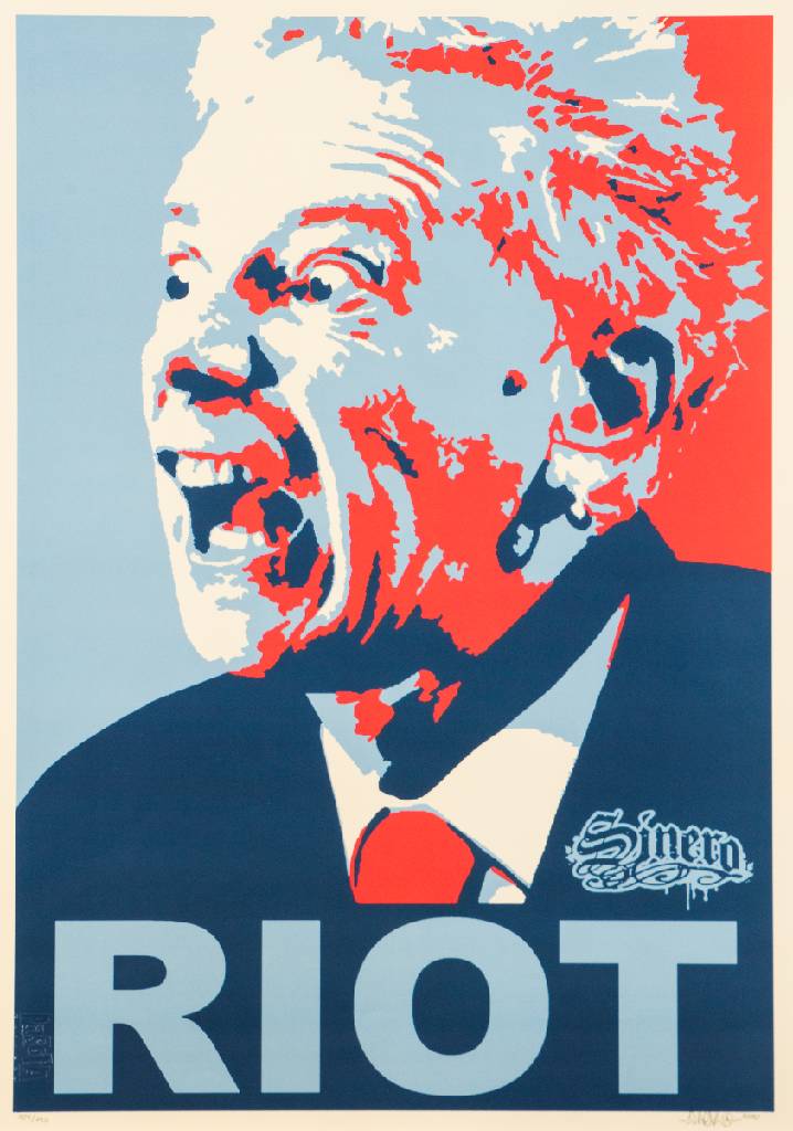 SINERO, geb. 1973, RIOT, 2010, Offset-print, sign., num. 104/150, Druckstempel Pasota, Blattgr. 52x49 cm