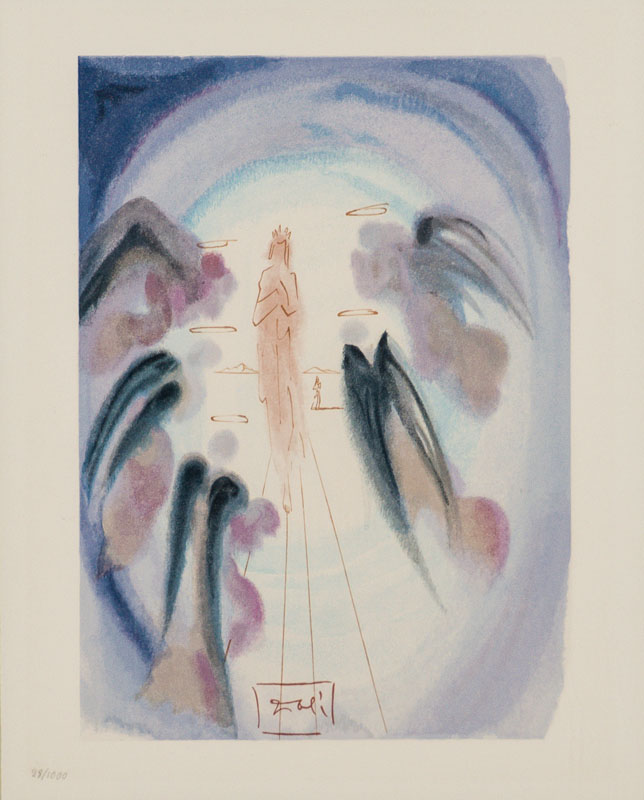 Detail a: Salvador Dali, 1904-1989, Paradies, Nr. 24 aus Die göttliche Komödie, 1974, Lithografie, drucksign., num. 28/1000, inkl. Zertifikat der Edition ...