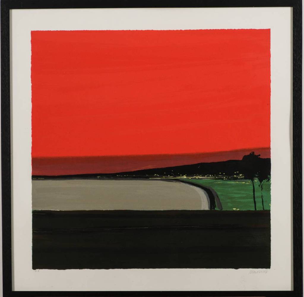Sigrid Nienstedt, geb. 1962 Krebeck, Farbserigraphie, handsign., bezeichnet A.P., ca. 50x50 cm, unter Glas gerahmt