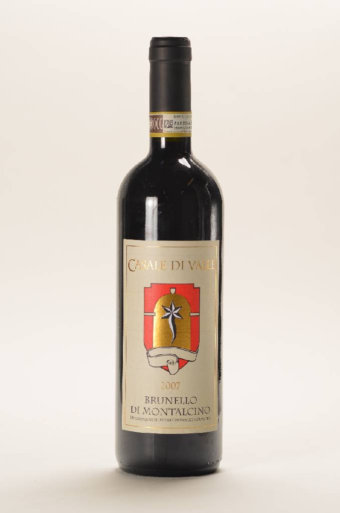 12 Flaschen 2007 Casale di Valle Brunello di Montalcino, je ca. 75 cl, 15 % Vol., Füllstände: je ca. high fill, unverkostet, sehr gute ...