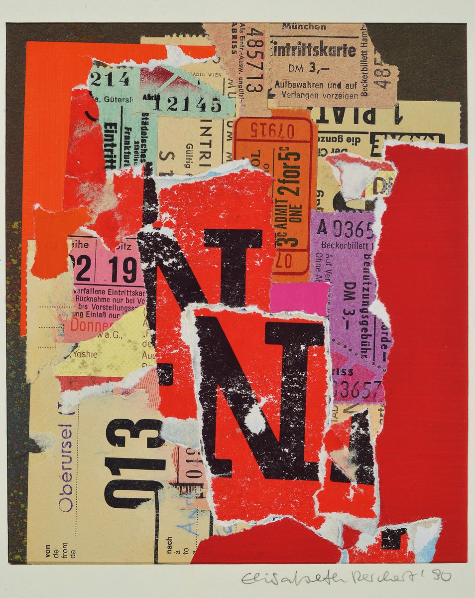 Elisabeth Reichert, 1940-2012, Konvolut aus 4 Collagen, je sign., dat., Blattgr. 42x35 cm Provenienz: Verband Sparda Bank Frankfurt