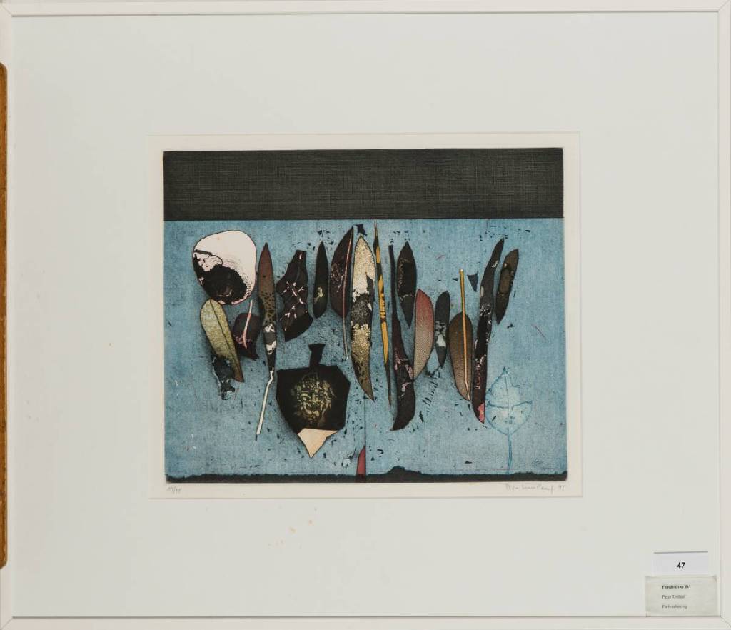 Peter Umlauf, geb. 1938 Leipzig, Fundstücke IV, Radierung, sign., num. 11/95, dat. (19)95,Platte ca. 33x40 cm, PP, unter Glas gerahmt Provenienz: ...