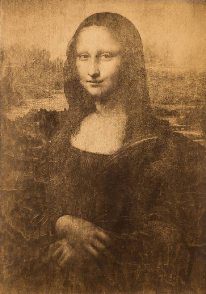 Photographische Gesellschaft Berlin, Leonardo Da Vinci Pinxit, um 1870, vintage Albumen-Print, betitelt, 40x28 cm, Provenienz: Private Sammlung ...
